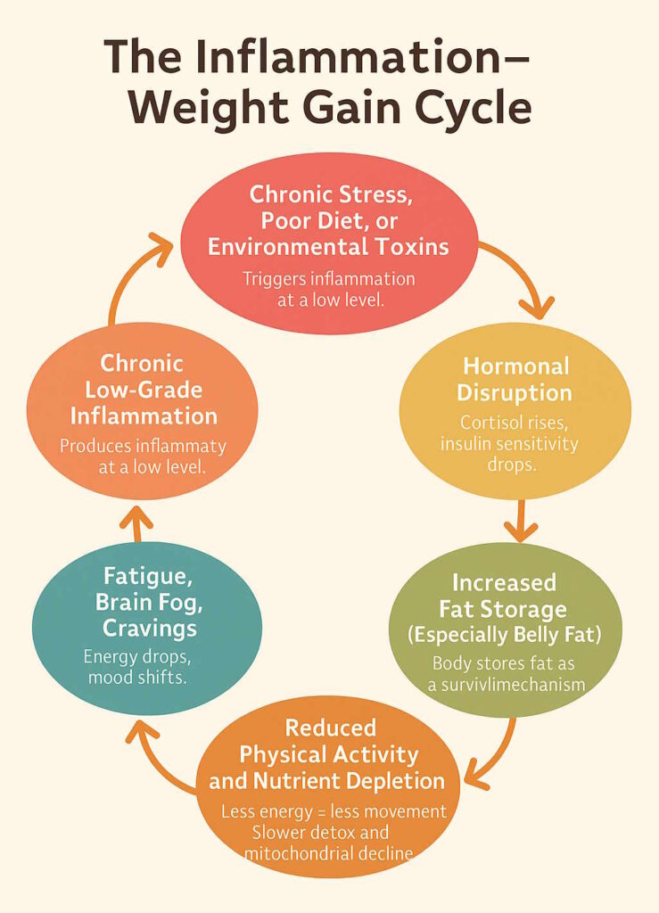 Chronic inflammation cycle - infographic