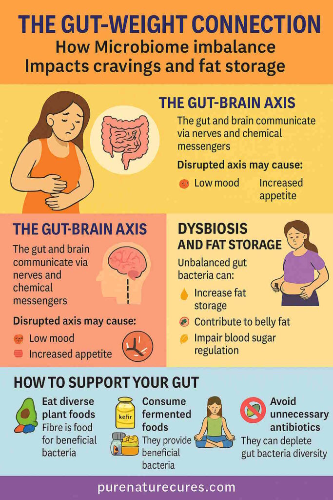 Gut health and weight loss infographic